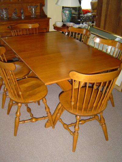 Heywood Wakefield Table & Nichols and Stone Chairs